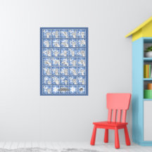 American Finger Alphabet 4 - blue /
