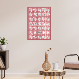 American Finger Alphabet 4 - red / Poster