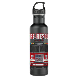 American Fire Rescue Firefighter Department Truck  710 Ml Water Bottle