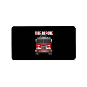 American Fire Rescue Firefighter Department Truck Label