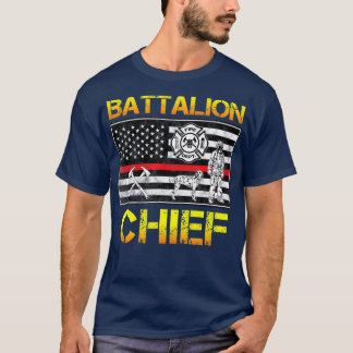 American Firefighter Battalion Chief Fireman Hero  T-Shirt