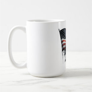 American firefighter.Flag of the United States. Coffee Mug