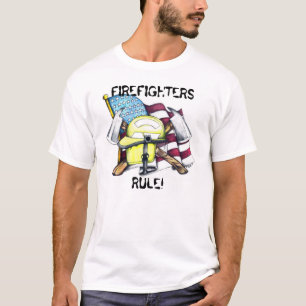 american firefighter illustration, FIREFIGHTERS... T-Shirt