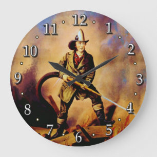 American Firefighter Style 1 Clock