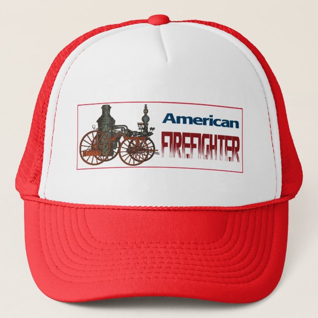American Firefighter Trucker Hat (Front)