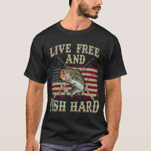 American Fisherman Camouflage USA Flag Fish Fishin T-Shirt