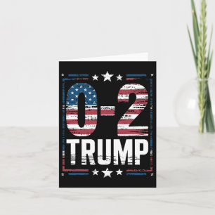 American Flag 0-2 Trump 2024 Card