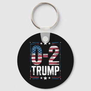American Flag 0-2 Trump 2024 Key Ring