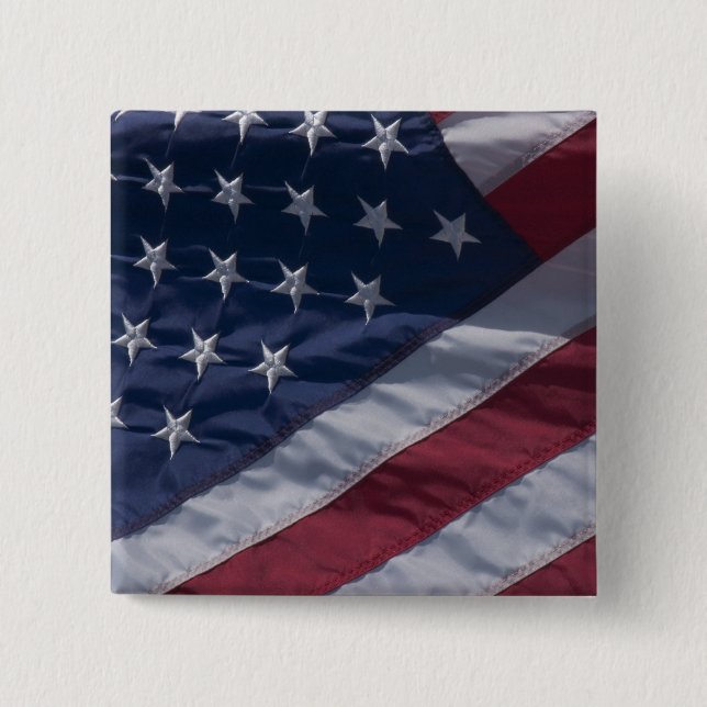 American flag. 15 cm square badge (Front)