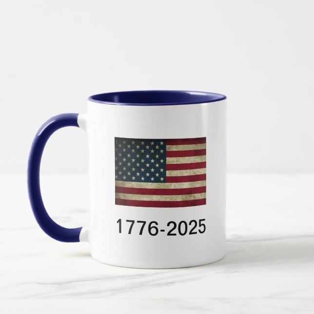 American Flag 1776-2025 Coffee Mug (Left)