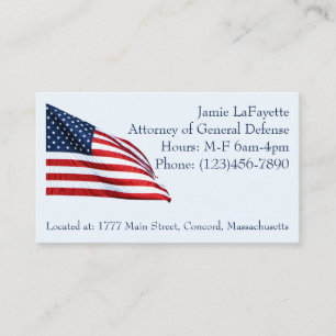 American Flag 2412 Business Card