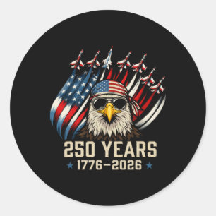 American Flag 250 Years 1776-2026 250th Birthday 4 Classic Round Sticker