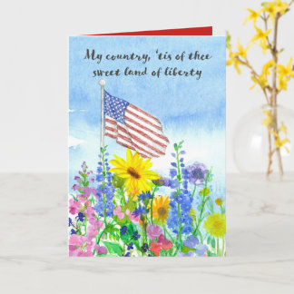American Flag 250th Anniversary Independence Day Card
