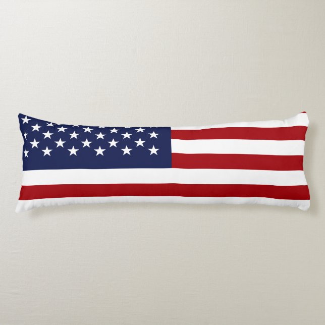 American Flag 2 Body Cushion (Front)