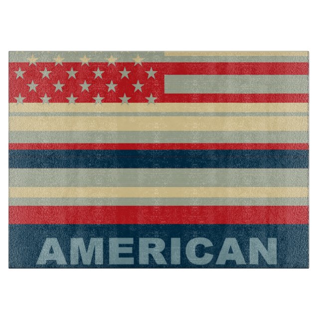American Flag 2 Cutting Board (Front)