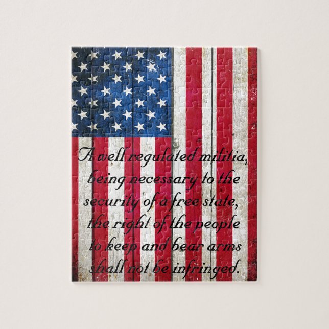 American Flag & 2nd Amendment Jigsaw Puzzle (Vertical)