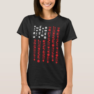 american flag 4th july picnic fireworks white T-Shirt