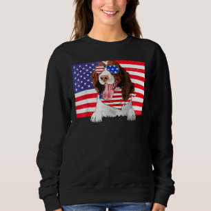 American Flag 4th Of July English Springer Spaniel Sweatshirt