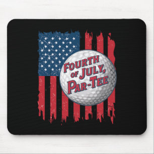 American Flag 4th Of July Golf Shirts  Mouse Pad