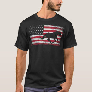 American Flag 4th of July Horse Patriotic Vintage T-Shirt