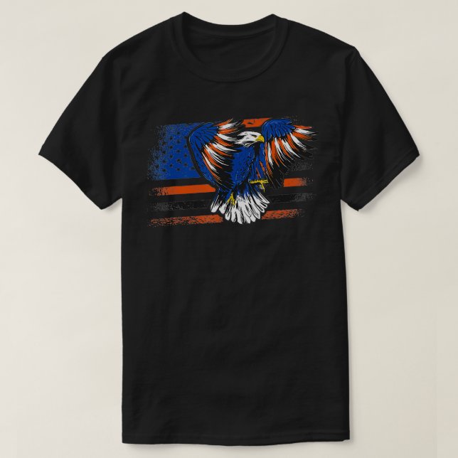 American Flag 4th of July Independance American Fl T-Shirt (Design Front)