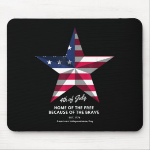 American Flag 4th of July Independence Day Mouse Pad