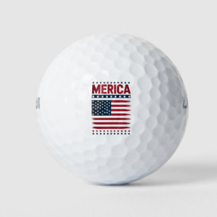 American Flag 4th of July Merica Golf Balls