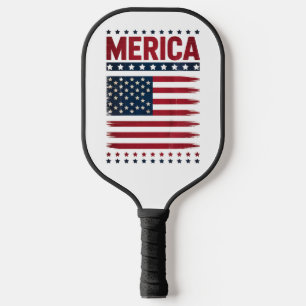American Flag 4th of July Merica Pickleball Paddle