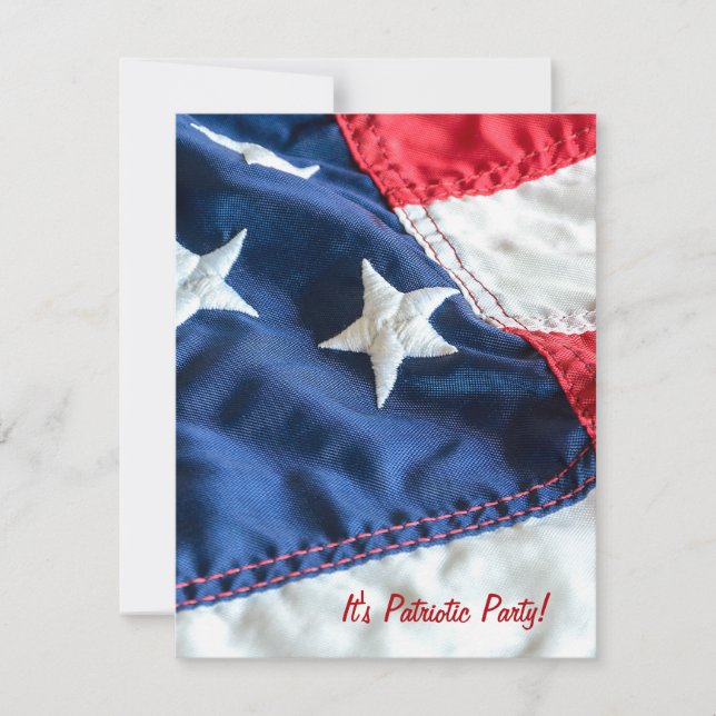 American Flag-4th of July Party Invitation (Front)