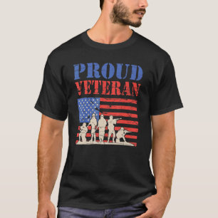 American Flag 4th Of July Proud Veteran Veteran's  T-Shirt