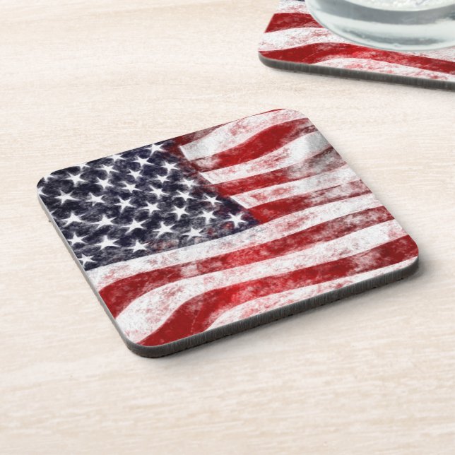 American Flag, 4th of July Set of Coasters (Left Side)