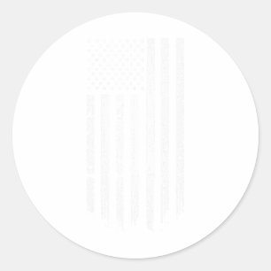 American Flag 4th Of July Usa Boys Kids Teens Men Classic Round Sticker