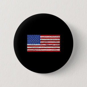 American Flag 4th Of July USA Patriotic 6 Cm Round Badge