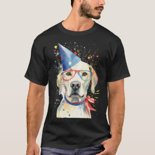 American Flag 4Th Of July Usa Patriotic Labrador D T-Shirt