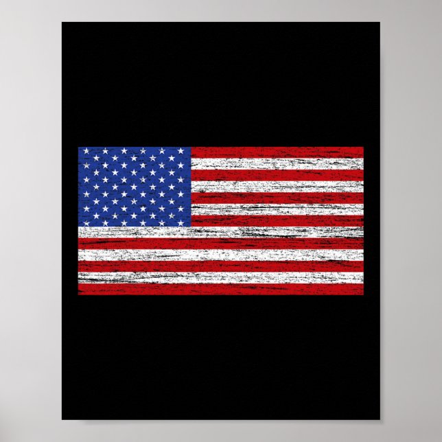 American Flag 4th Of July USA Patriotic  Poster (Front)