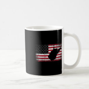 American Flag 4th Of July West Virginia Wv Vintage Coffee Mug