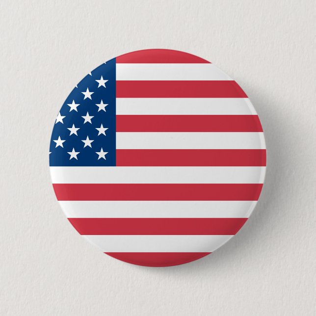 American Flag 6 Cm Round Badge (Front)