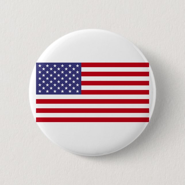 American Flag 6 Cm Round Badge (Front)