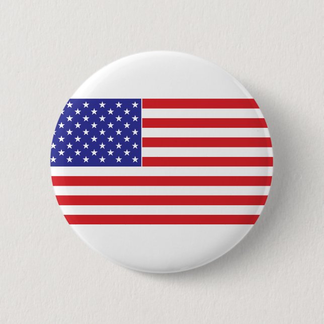 American Flag 6 Cm Round Badge (Front)