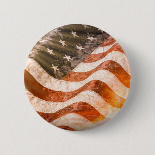 American Flag 6 Cm Round Badge