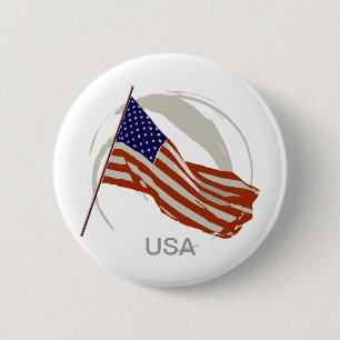 american flag 6 cm round badge