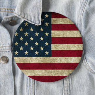 American Flag 6 Cm Round Badge