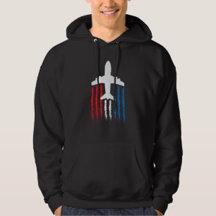 American Flag 747 Jumbo Jet July 4th Hoodie