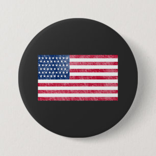 American flag 7.5 cm round badge