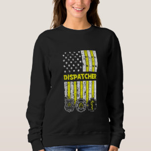 American Flag 911 Operator Dispatch Er Police Fire Sweatshirt