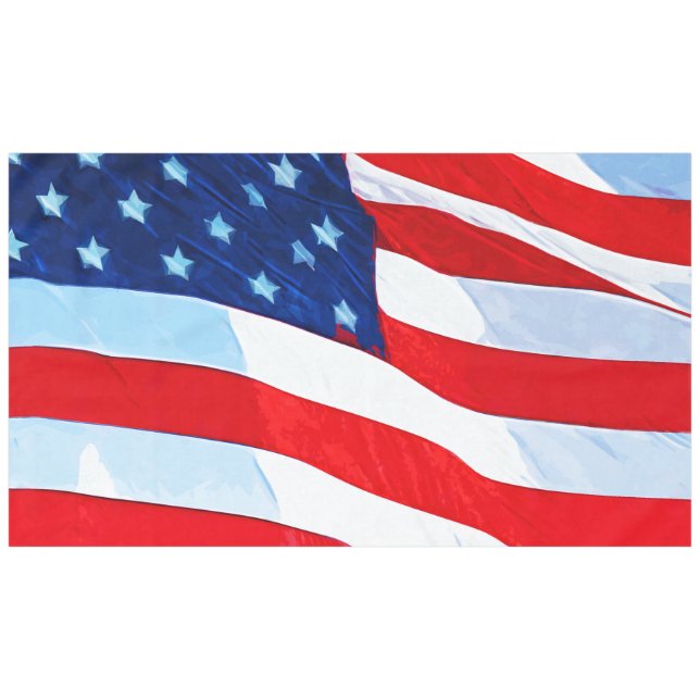 American Flag Abstract Impressionism Tablecloth (Front (Horizontal))