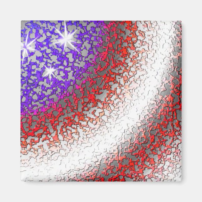 American Flag Abstract Magnet (Front)