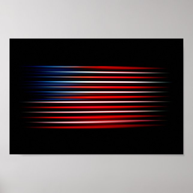 American Flag Abstract Poster (Front)