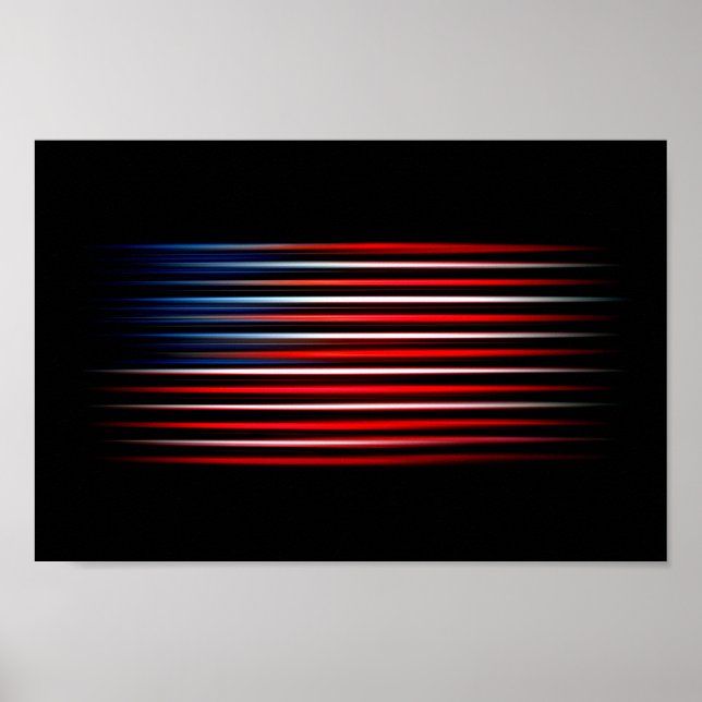 American Flag Abstract Poster (Front)