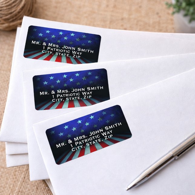 American Flag Abstract Return Address Label (Creator Uploaded)